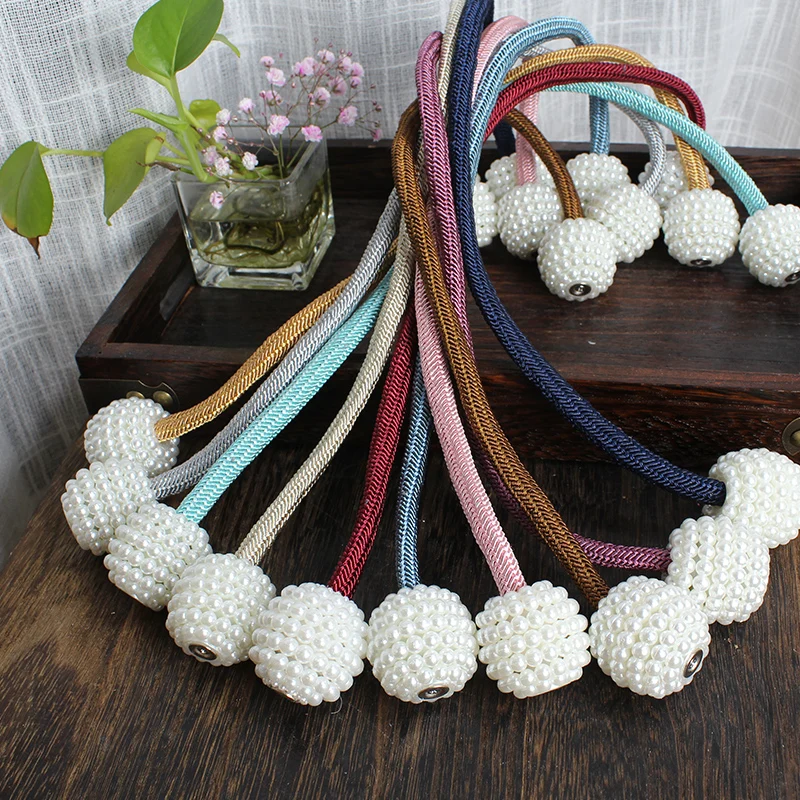 Жемчужный магнитный зажим для штор держатель в домашних условиях подвесные