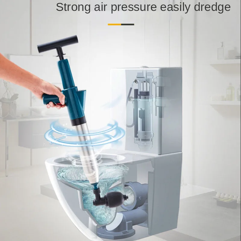 

Dredge Tool Integrated Air Pump Steel Cylinder Drainage Facility Household Sewer Toilet Pipe Blockage Toilet Plunger