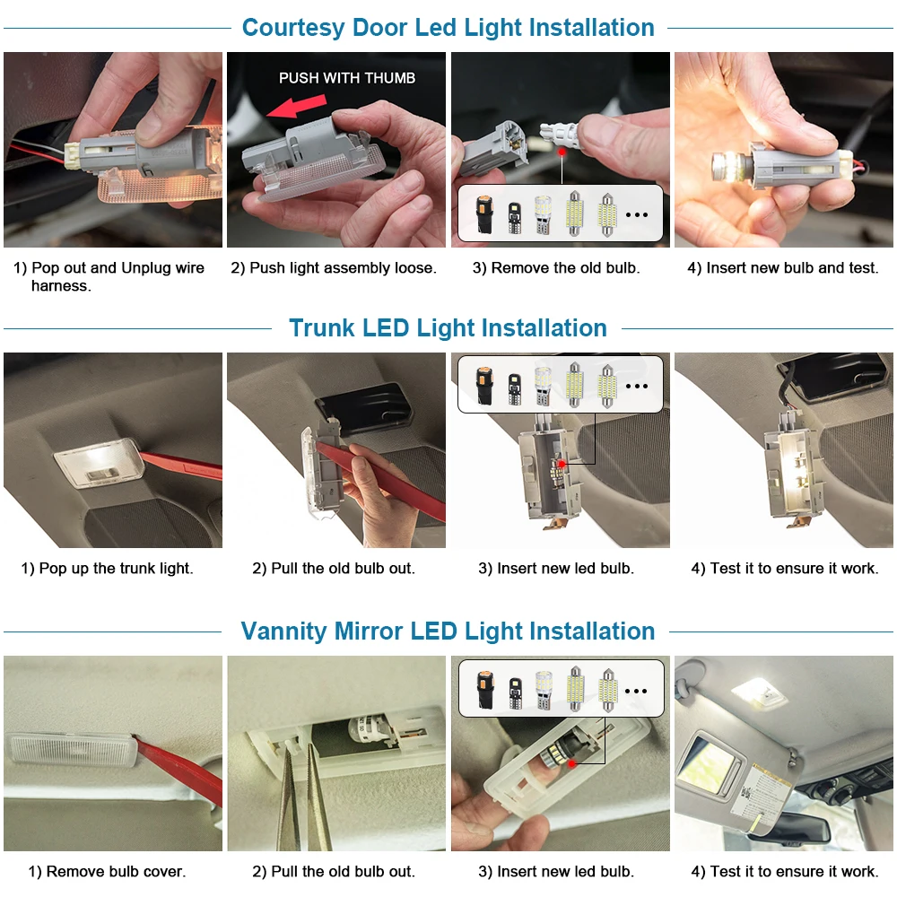 

Amber Yellow LED Bulb 194 168 T10 2825 W5W 1800K 5630 SMD For Car Interior Map Dome Door Trunk Light