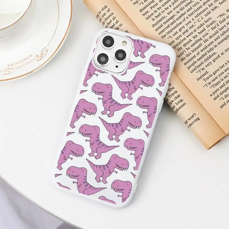 

dinosaur Phone Case Candy Color for iPhone 11 12 mini pro XS MAX 8 7 6 6S Plus X SE 2020 XR