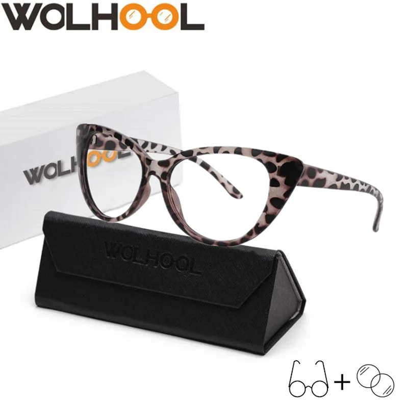 Женские леопардовые очки кошачий глаз модные в оправе с прозрачными линзами| |