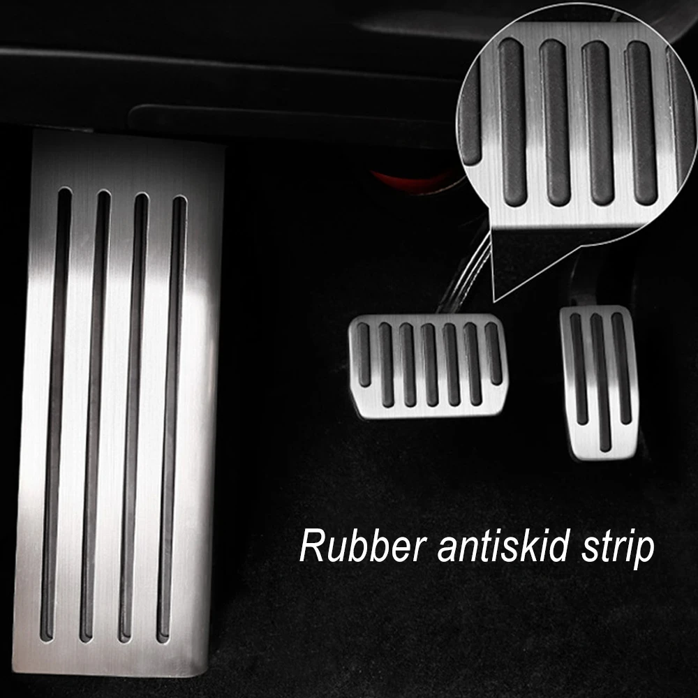 

Brake Accelerator Fuel Car Pedal For Tesla Model 3 5 Y X S Series Aluminum Fuel Foot Rest Throttle Brake Pedal Cover 1/2/3Pcs