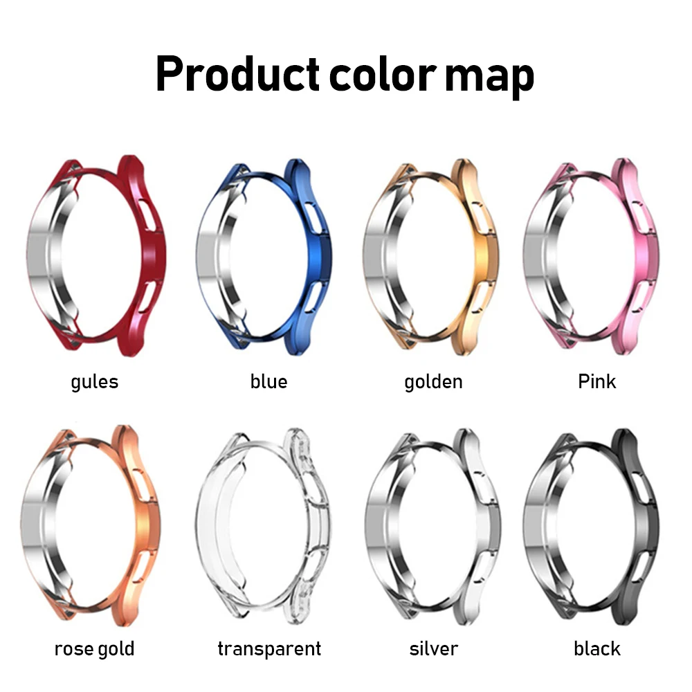 

Soft Rubber Tpu Case Smart Accessories Smart Watch Watch Case Hollow Electroplated Shell For Samsung Galaxy Watch4