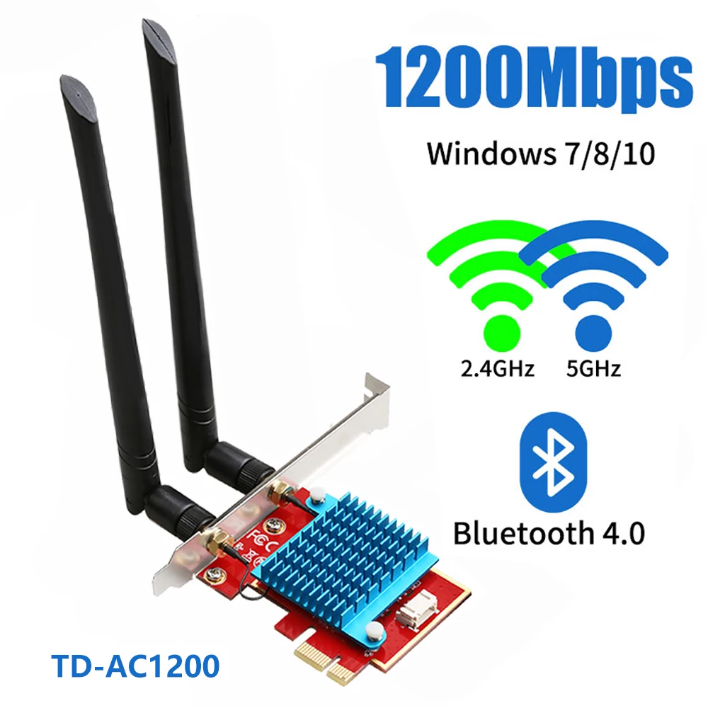 Беспроводной PCI e адаптер 4 0 Мбит/с 802.11ac Bluetooth 2 с Intel Wifi картой G/5 ГГц Настольный Express