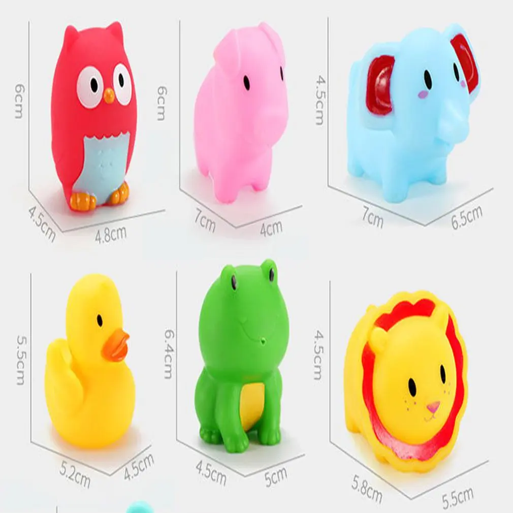 Мультяшный детский набор игрушек для ванной Распыление воды сжимаемые звучащие