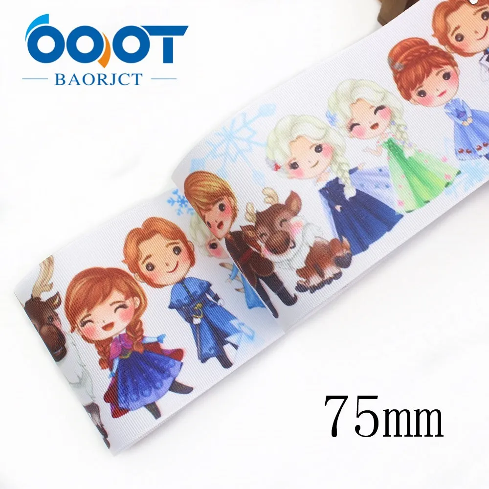 OOOT BAORJCT I-19921-2264 75 мм 10 ярдов рождественские Мультяшные корсажные ленты лук крышка