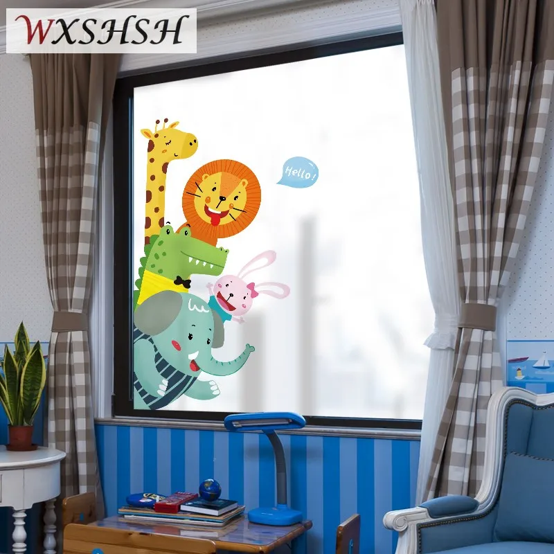 Статическая липкая оконная пленка по индивидуальному размеру милая мультяшная