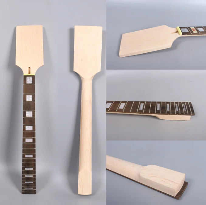 

Bass Guitar Neck 22 Fret 30 inch maple Rosewood Fretboard Paddle neck Bolt on fine inlay #B6