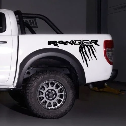 Для 2 шт./пара Ford Ranger wildtrak логотип боковая кровать полоса текстовая надпись наклейка багажника на заказ