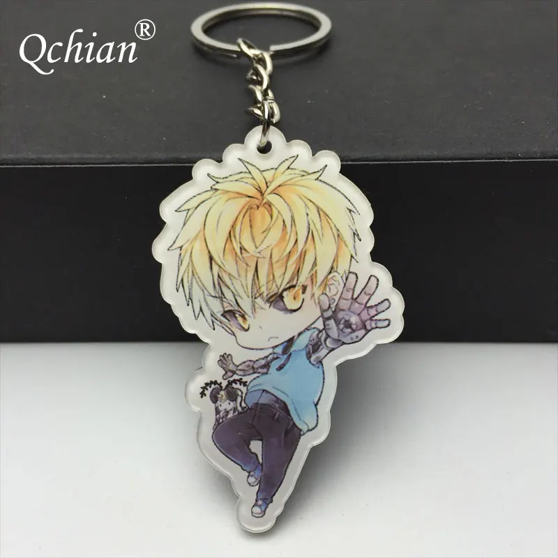 Брелок для ключей мужчин милая цепочка с татсумаки Сайтама Гено акриловая