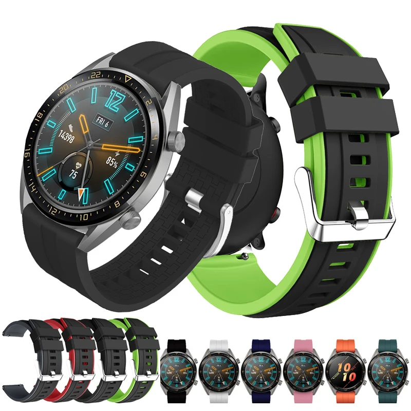 

Ремешок силиконовый для huawei watch gt 2, спортивный сменный Браслет для Huawei watch gt2 42 мм 46 мм