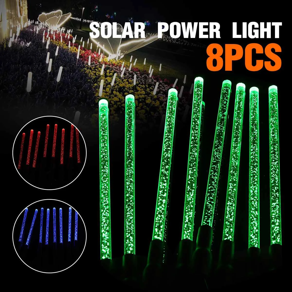 

8 шт 15,7 дюймов Солнечный метеоритный строка светильник s Водонепроницаемый Рождественское украшение светильник падения строка светильник s...