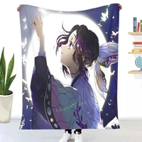 shinobu kocho demon slayer throw blanket 3d printed sofa bedroom decorative blanket children adult christmas gift