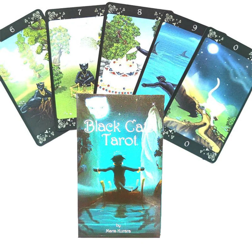 

Black Cats Tarot Board Game Toys Oracle Rider Waite Divination Prophet Prophecy Card Poker Gift Prediction Oracle