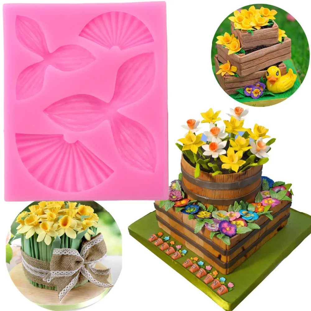 

Daffodil Violet Fondant Liquid Silicone Mold Cake Decoration Tool Cake Mold DIY Baking Tool