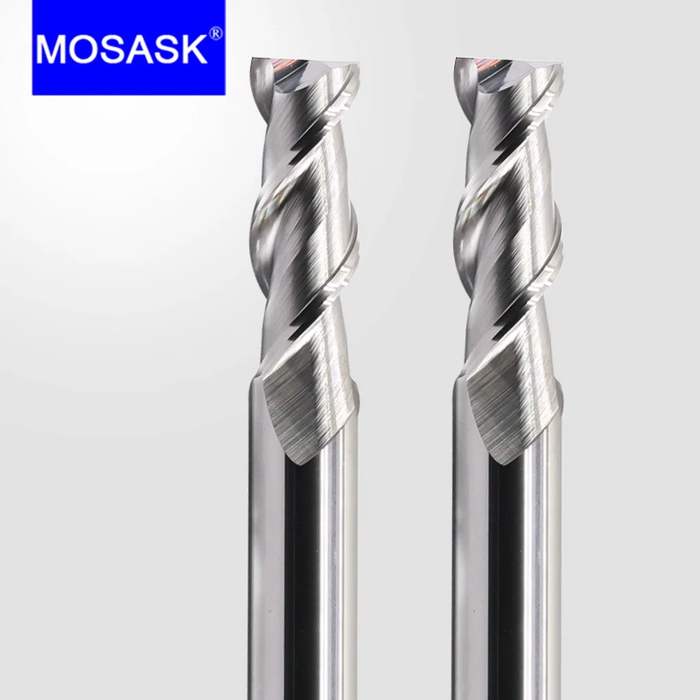 MOSASK 1 шт. 2 канавки HRC55 CNC 4 6 8 мм токарный станок Фрезерование алюминия меди