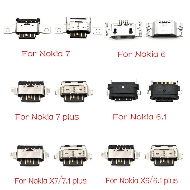 10 шт./лот для Nokia 3 6 7 Plus 8 1 5 X5 X6 X7 USB зарядная док станция разъем гибкий кабель|Шлейфы