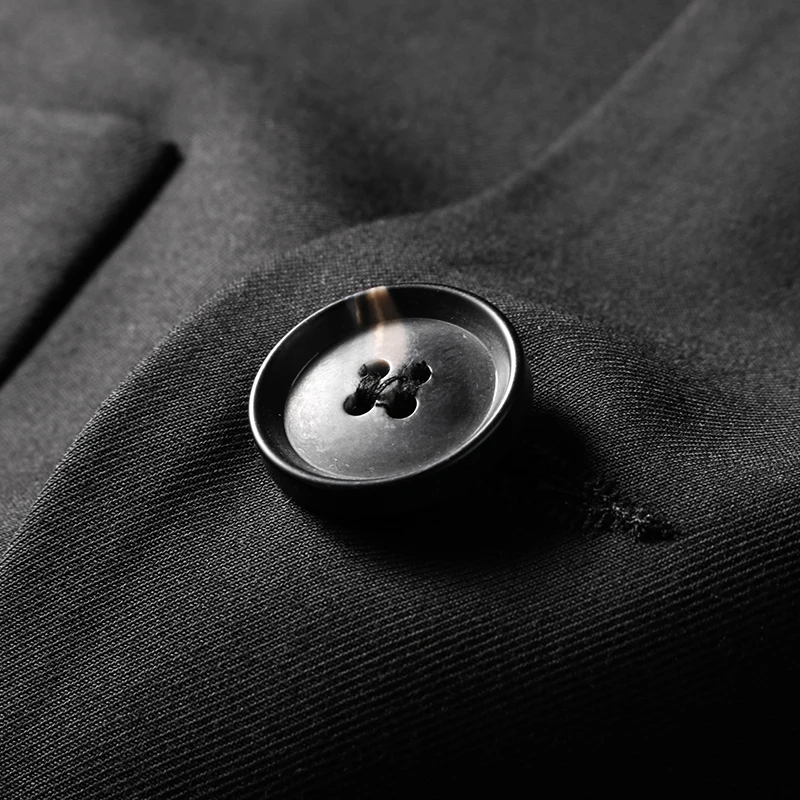 

Spring New Vintage Black Blazer Men College Single Breasted Full Sleeve Suit Jacket Business Casual Loose Fit Outerwear S-2XL