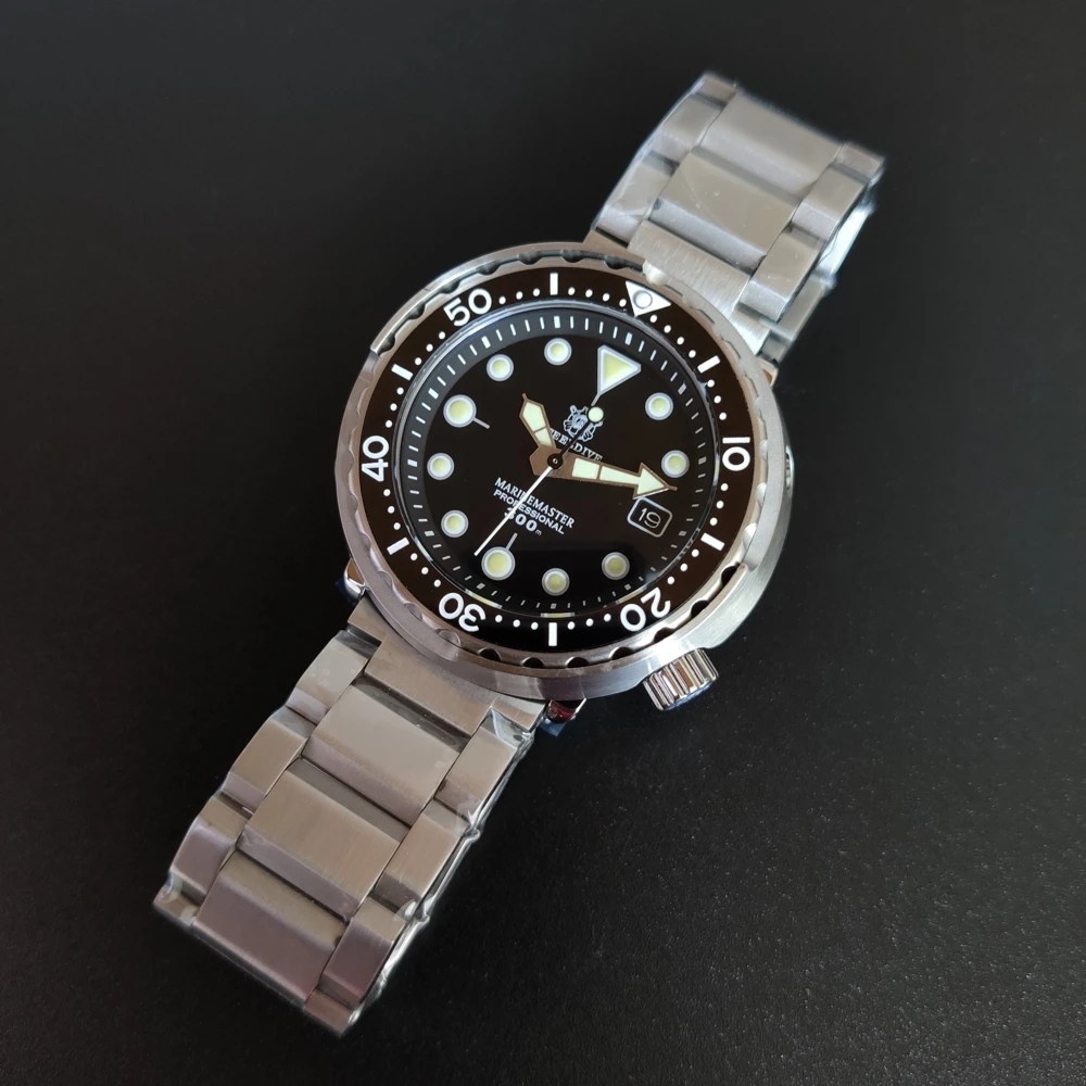 3 beads strap Часы Мужские автоматические механические Супер Светящиеся спортивные консервы дайвинг часы сапфировые линзы 30 бар водонепроницаемые мужские часы - Цвет: 3 beads strap