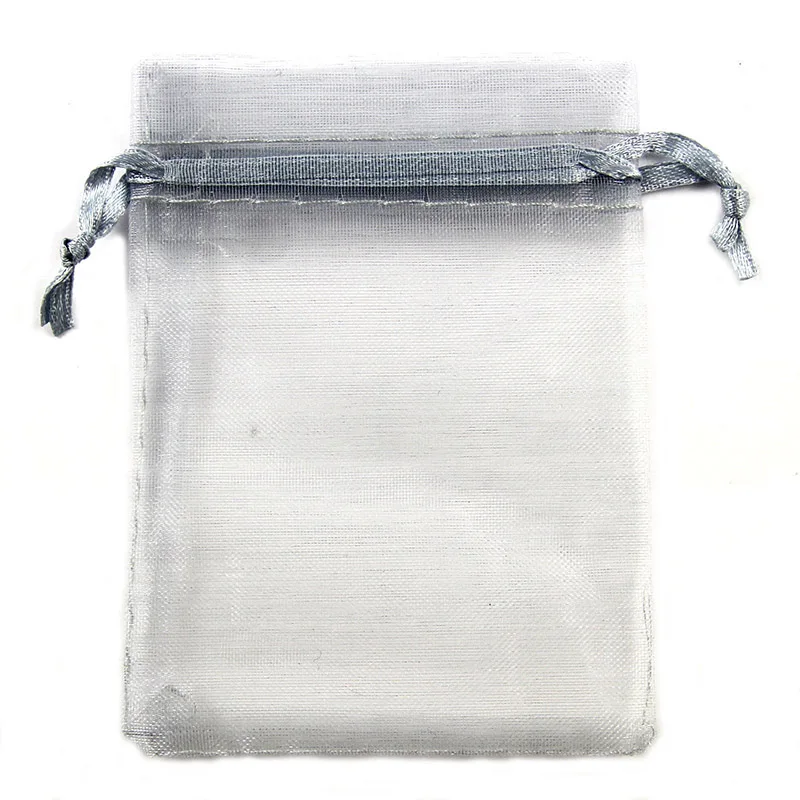 50 PCS gray 50 шт., Сумка из органзы для упаковки ювелирных изделий, Подарочная Конфета для свадебной вечеринки, подарочная упаковка, мешочки для сладостей - Цвет: 50 PCS gray