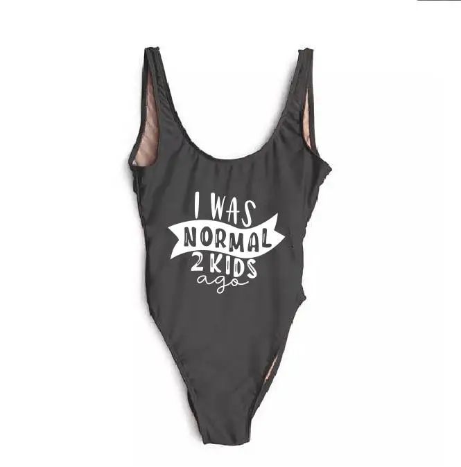 Я был нормальным два ребенка назад Цельный купальник пляжная одежда сексуальный