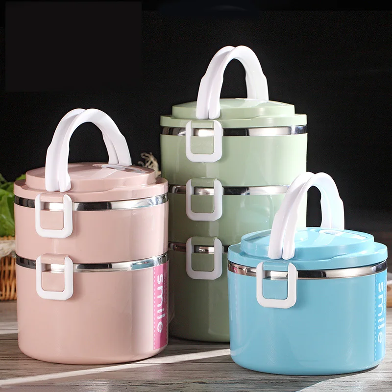 1 2 3 слоя термальный Ланч-бокс из нержавеющей стали Герметичный для детей