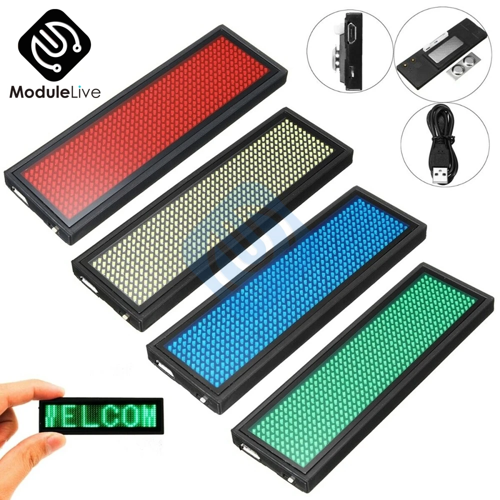 Программируемый перезаряжаемый светодиодный мини-цифровой дисплей 4 цвета | Дом