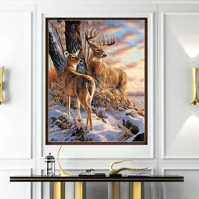 Животные Волк и олень диван Спальня украшение картина фон настенная живопись