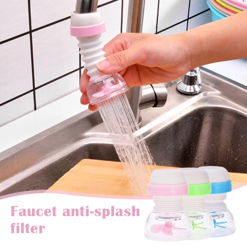 

360 Adjustable Flexible Kitchen Faucet Tap Extender Faucet Save Water Splash Proof Water Outlet Shower Head Water Filter LXY9