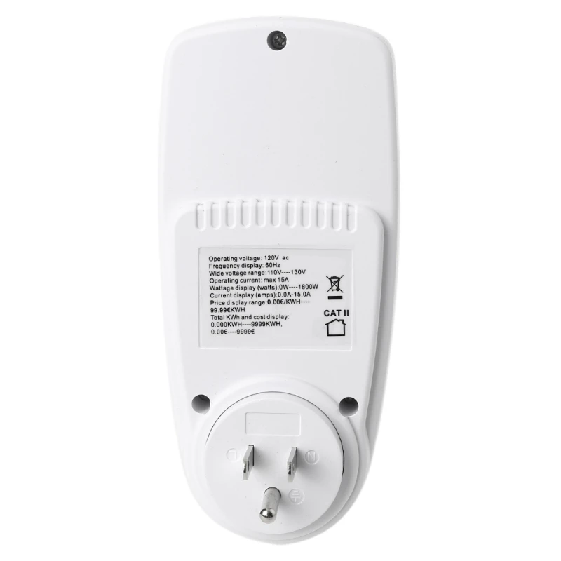 

Power Meter US Plug Power Monitor Watts Meter Electricity Usage Cost Kwh Analyzer LCD Backlight Electricity Monitor for Home