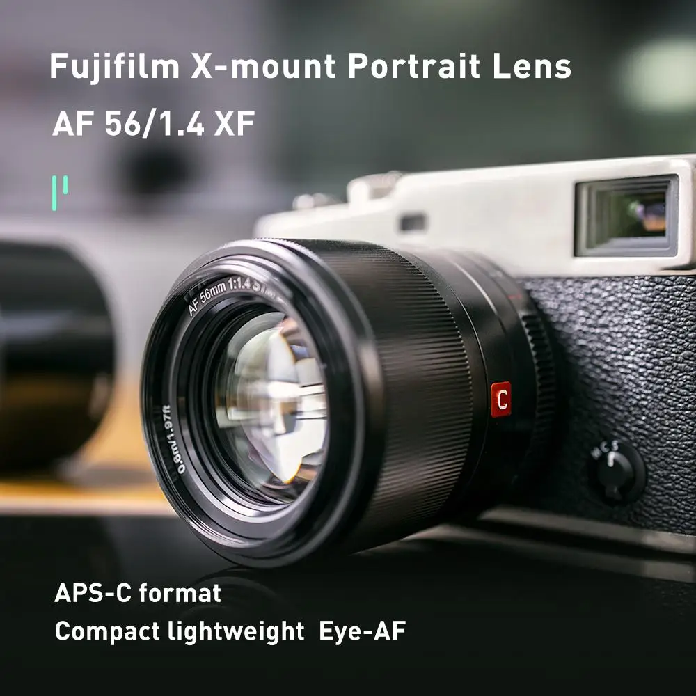 Viltrox 56 мм F1.4 серебристо черного цвета объектива XF APS C фиксированным фокусным