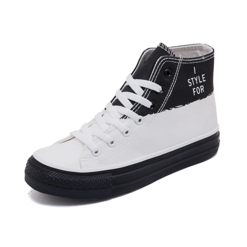

Women Canvas Shoes 2020 New Spring Sneakers Girls Students Casual Shoes Trainers Skateboard Shoes Mixed Colors High Up 35-40