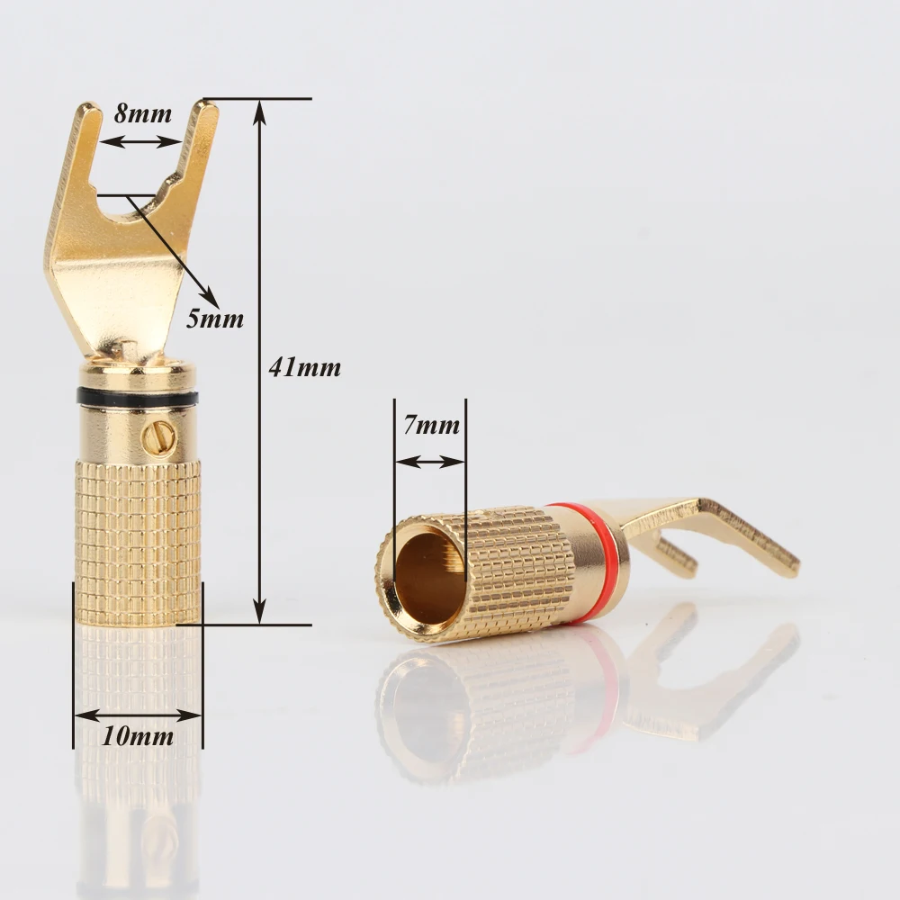 8 шт. позолоченные Hi-Fi разъемы для колонок | Электроника