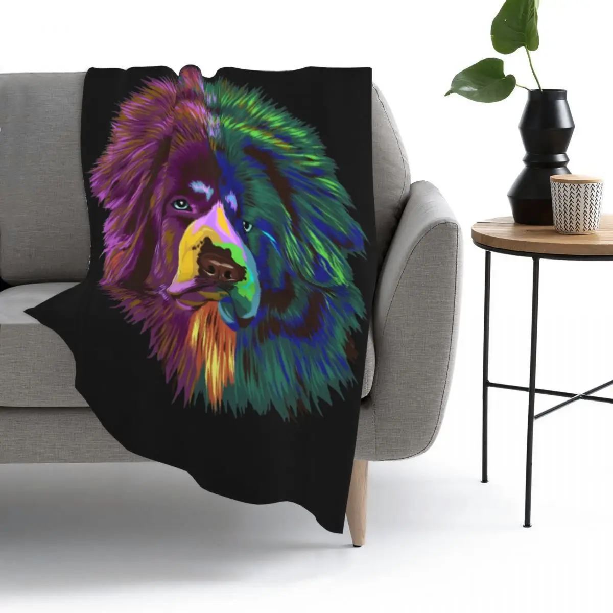

Splash Tibetan Mastiff Dog Throw Blanket Fleece Throw Blanket TV Blankets Sofa blanket Plush Flannel Warm bedding On Home travel