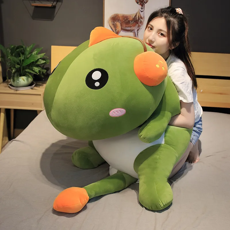 Симпатичный креативный милый длинный динозавр с наушниками плюшевые игрушки