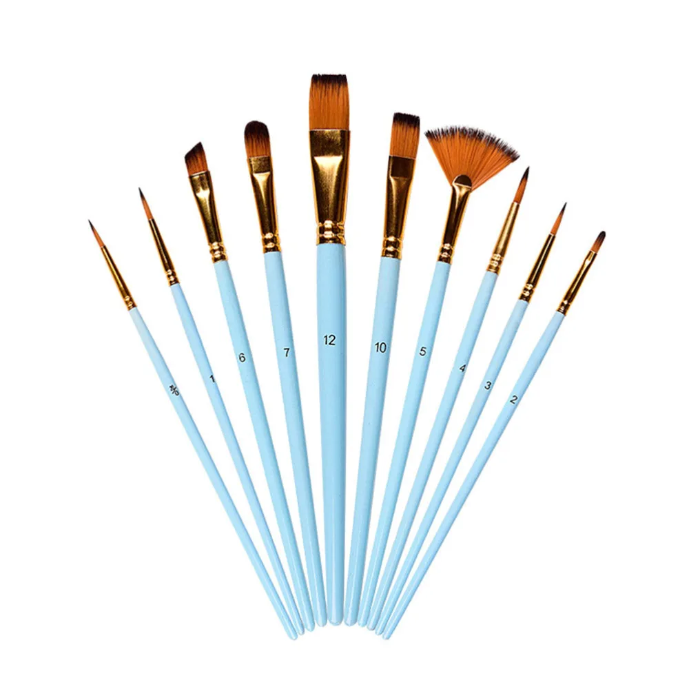 

10pcs Paint Brushes Artist Painting Supplies for Acrylic Watercolor Oil Gouache