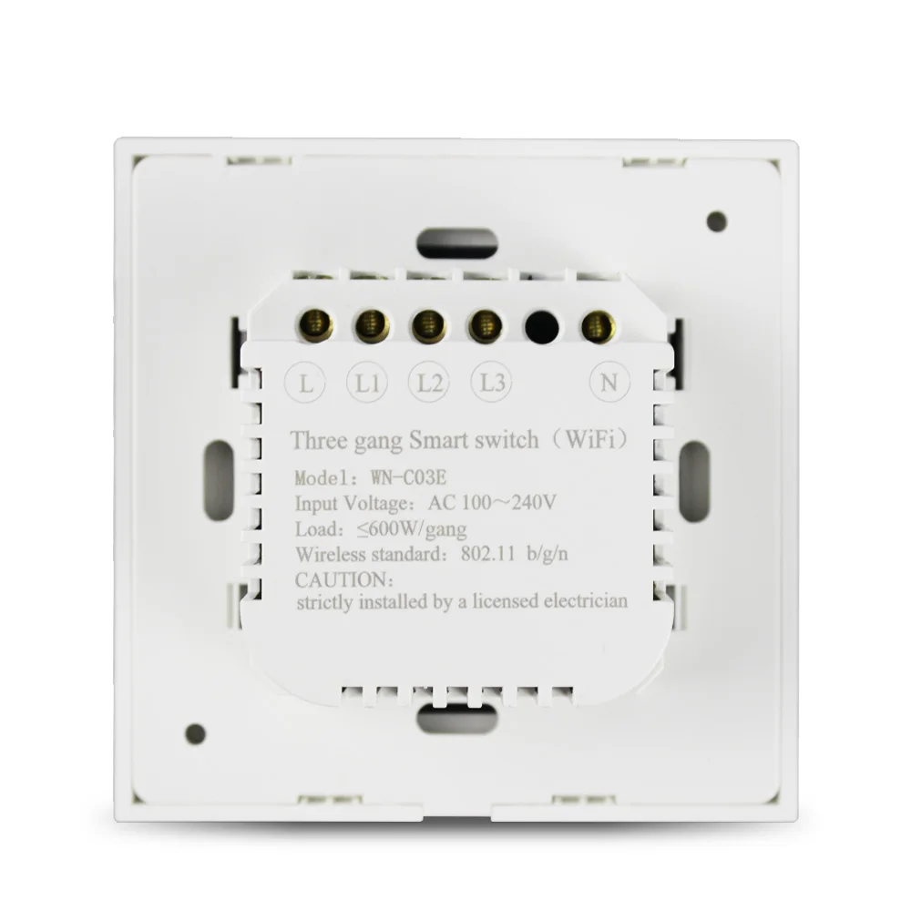 Настенный WiFi выключатель для умного дома с возможностью голосового управления