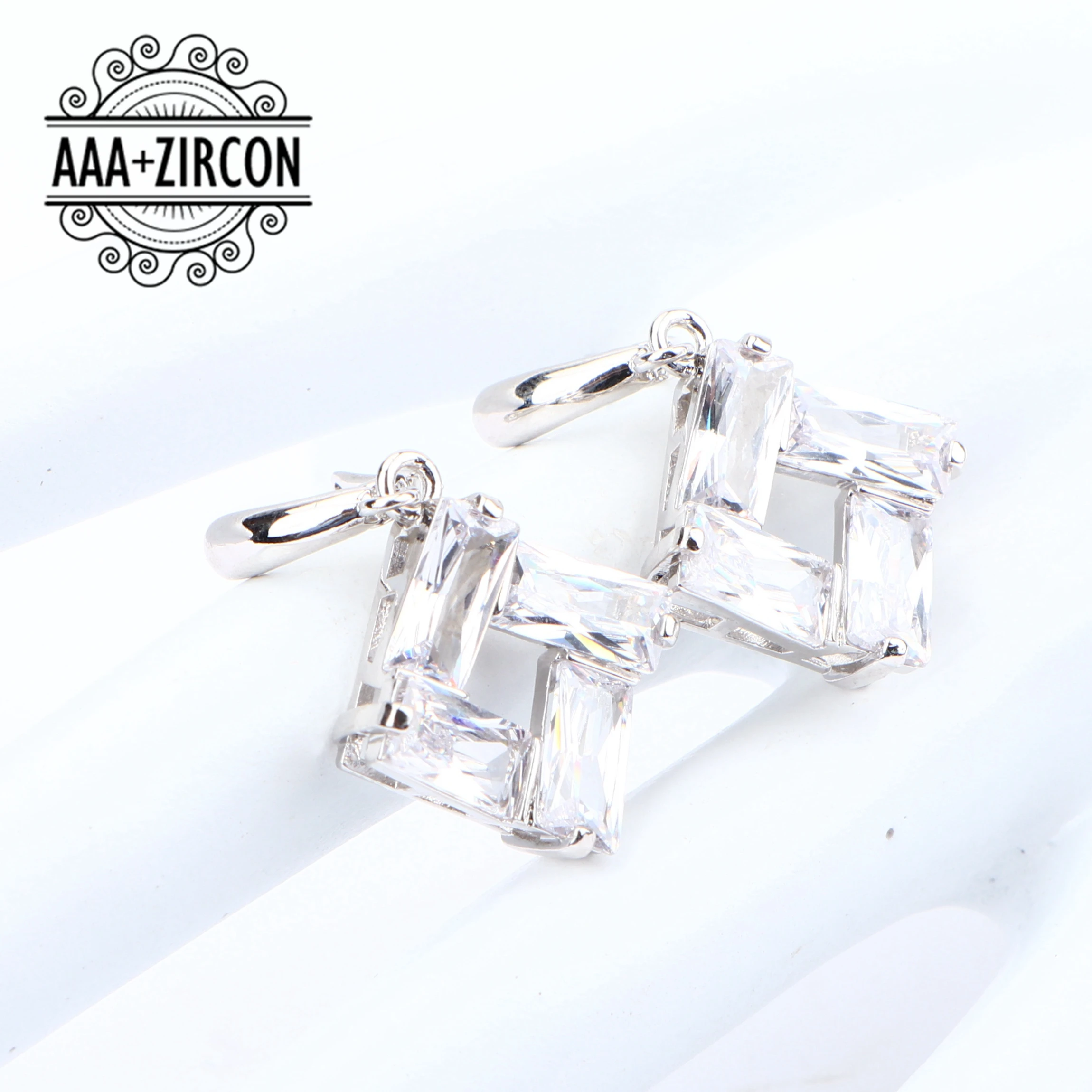 Женские свадебные ювелирные наборы из стерлингового серебра 925 пробы с белым