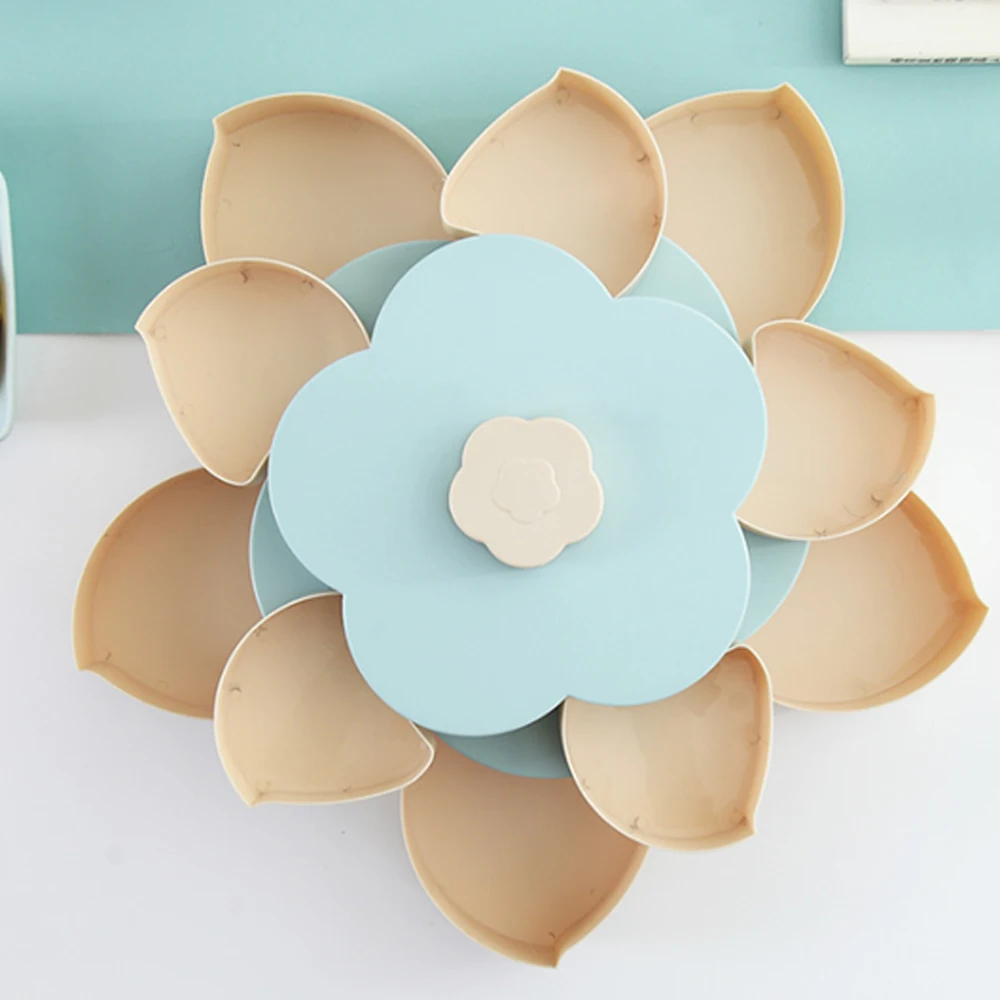 Творческий лепесток двухслойная Фруктовая тарелка разделенная закуска конфеты