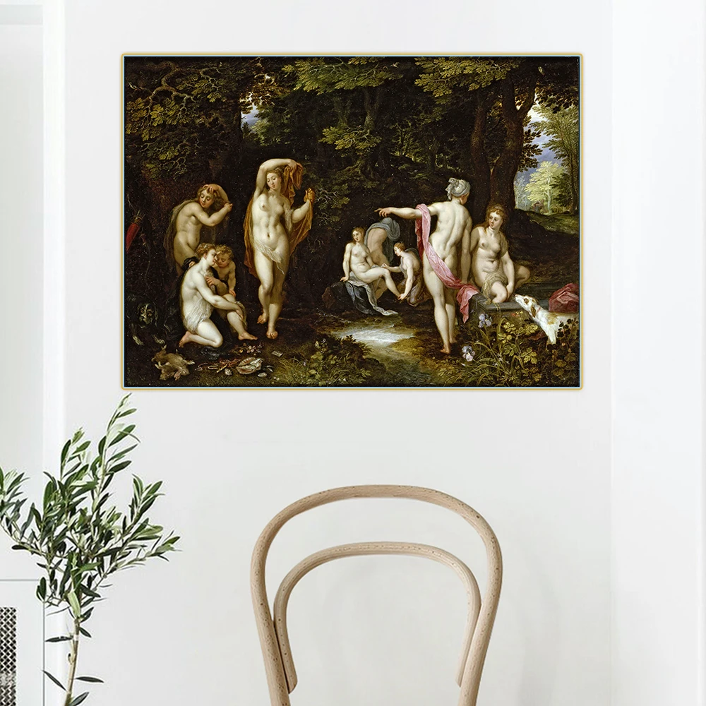 Citon Bruegel Pieter Diana and Actaeon Canvas холст искусство Масляная живопись художественный