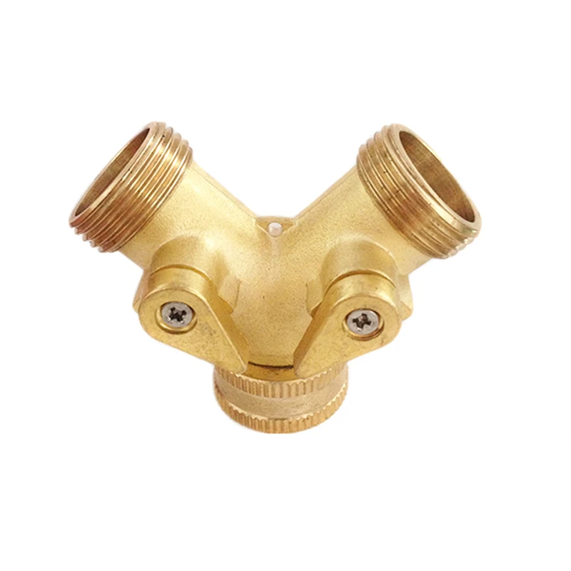3/4 дюймовый для садового шланга сплиттер латунный y-образный 2-ходовой кран краны