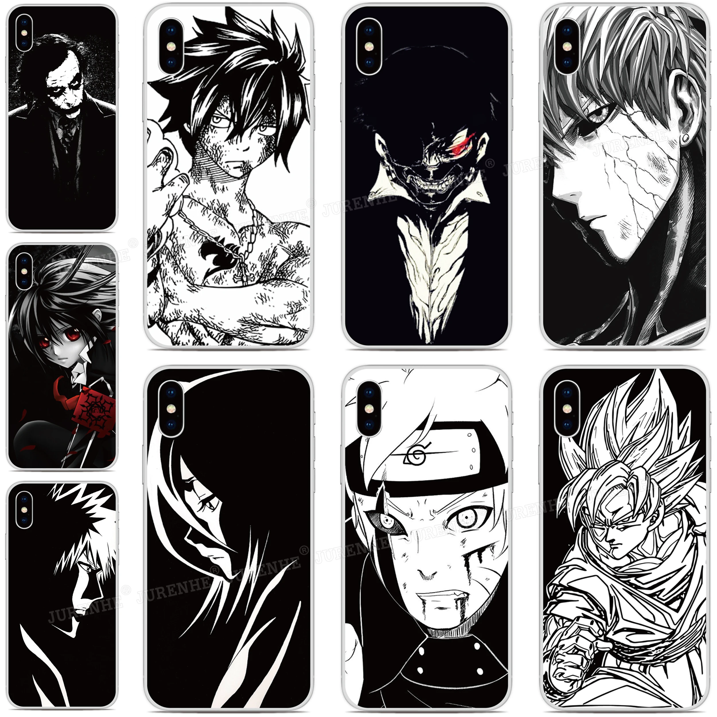 Silicone Black White Anime Cover For Ulefone Note 9P 8P 7P A