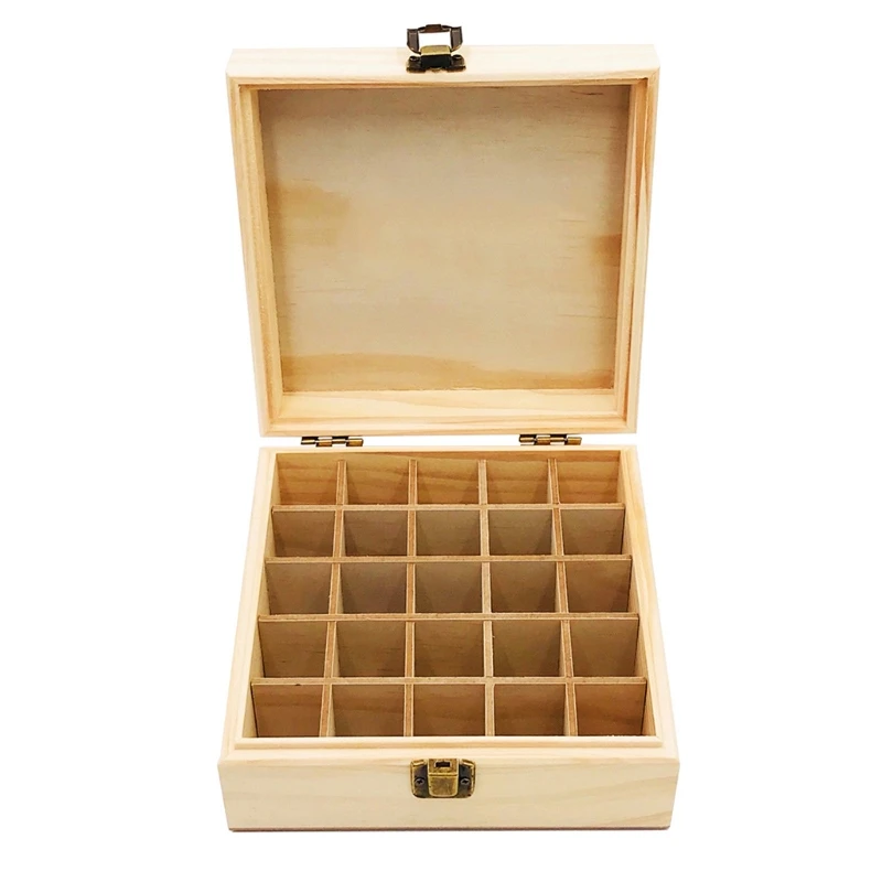

25 Slot Essential Oil Bottle Wooden Storage Case Aromatherapy Oil Bottle Organiz Dropshipping