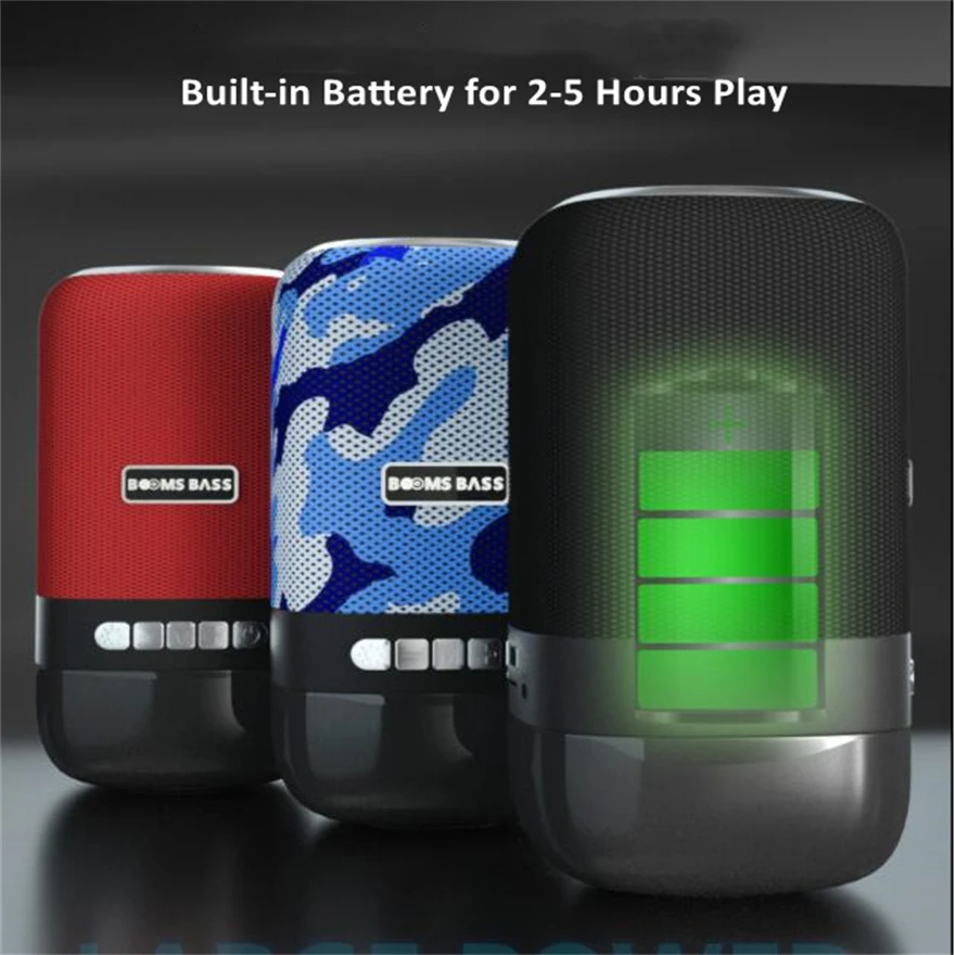 

Bluetooth Aux Subwoofer Radio Usb Hifi Speaker Tws Sound Bar Portable Music Wireless Box Bass With Colorful Light For Phone