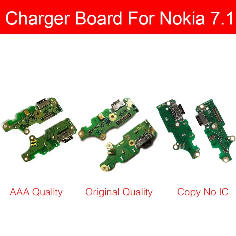 Usb-разъем для зарядки, порт, плата для Nokia 7,1 TA-1085 TA-1095 TA-1096 TA-1100, Usb разъем для зарядного устройства, модуль Usb зарядного устройства