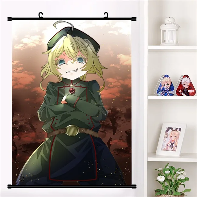 Аниме Youjo Senki Saga of Tanya the Evil Tanya Degurechaff настенный плакат с прокручивающейся стенкой Otaku коллекция домашнего декора - Цвет: Q