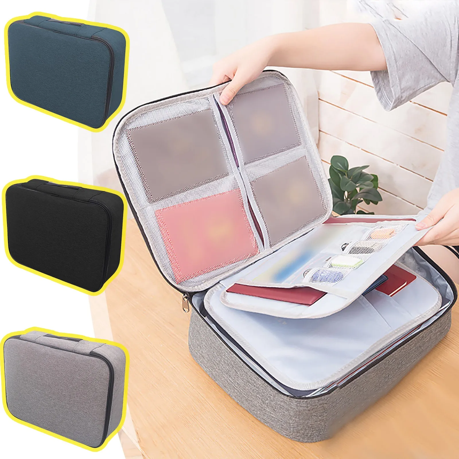 

Storage Bag Box Family Multi-Layer Large-Capacity Archives Document Bag Storage Home Supplies Organizer for Cosmetics органайзер
