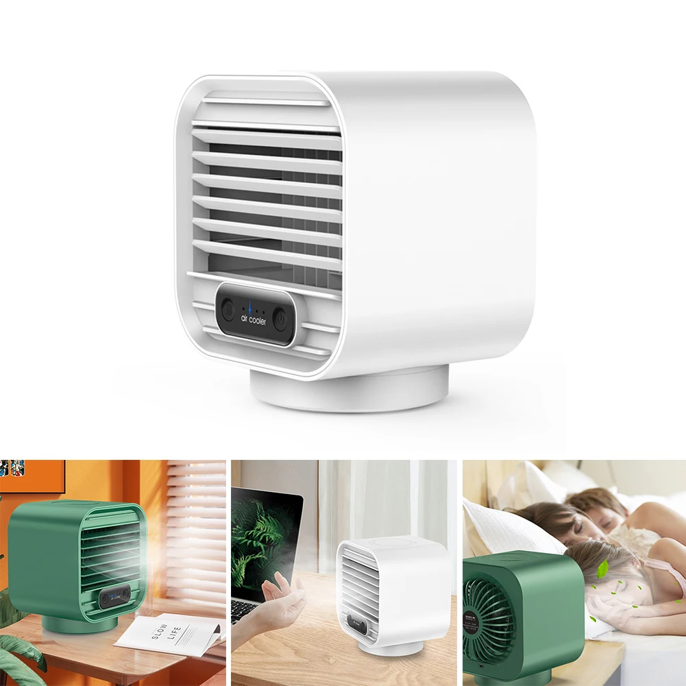 

New Mini Portable Air Cooler Fans Air Conditioner Light Desktop Air Cooling Fan Humidifier Purifier For Office Bedroom USB Charg