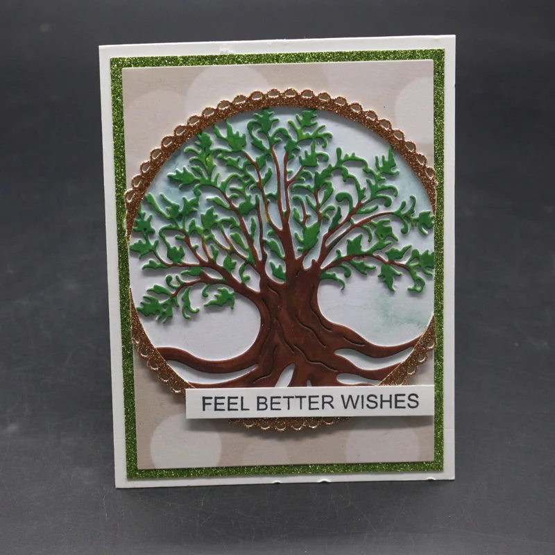 Круглая рамка в форме дерева металлические Вырубные штампы сделай сам