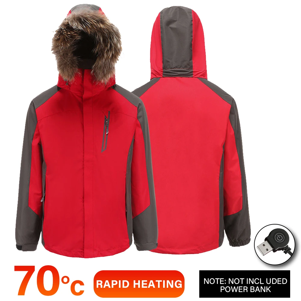 

Winter Motorcycle Jacket Electric USB Heating Motorbike Coat Motorcycle Jacket Moto Biker Thermal Warm Outdoor Motorbike Coat